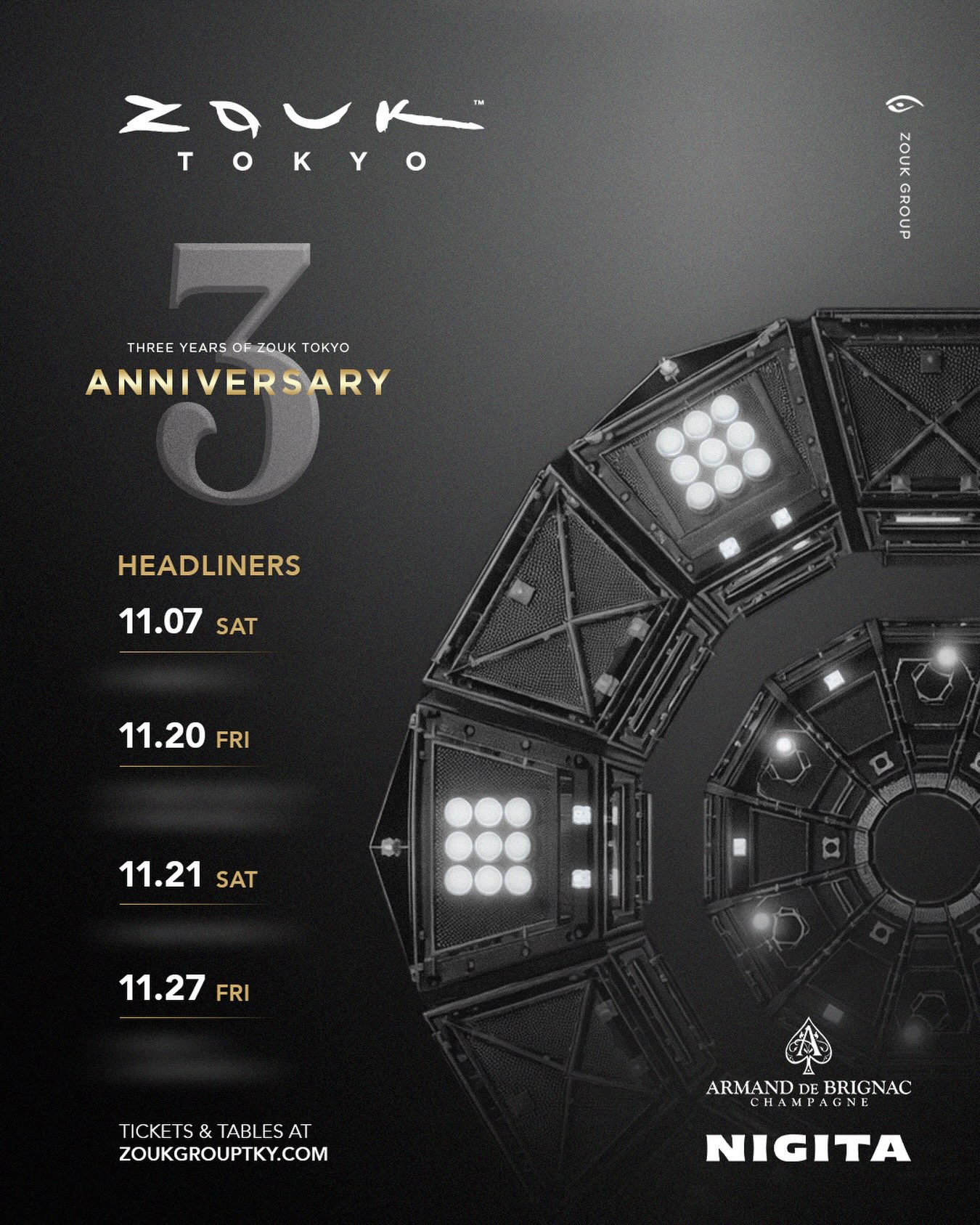 THREE YEARS OF ZOUK TOKYO. 🖤

This November, we celebrate our 3rd Anniversary wi