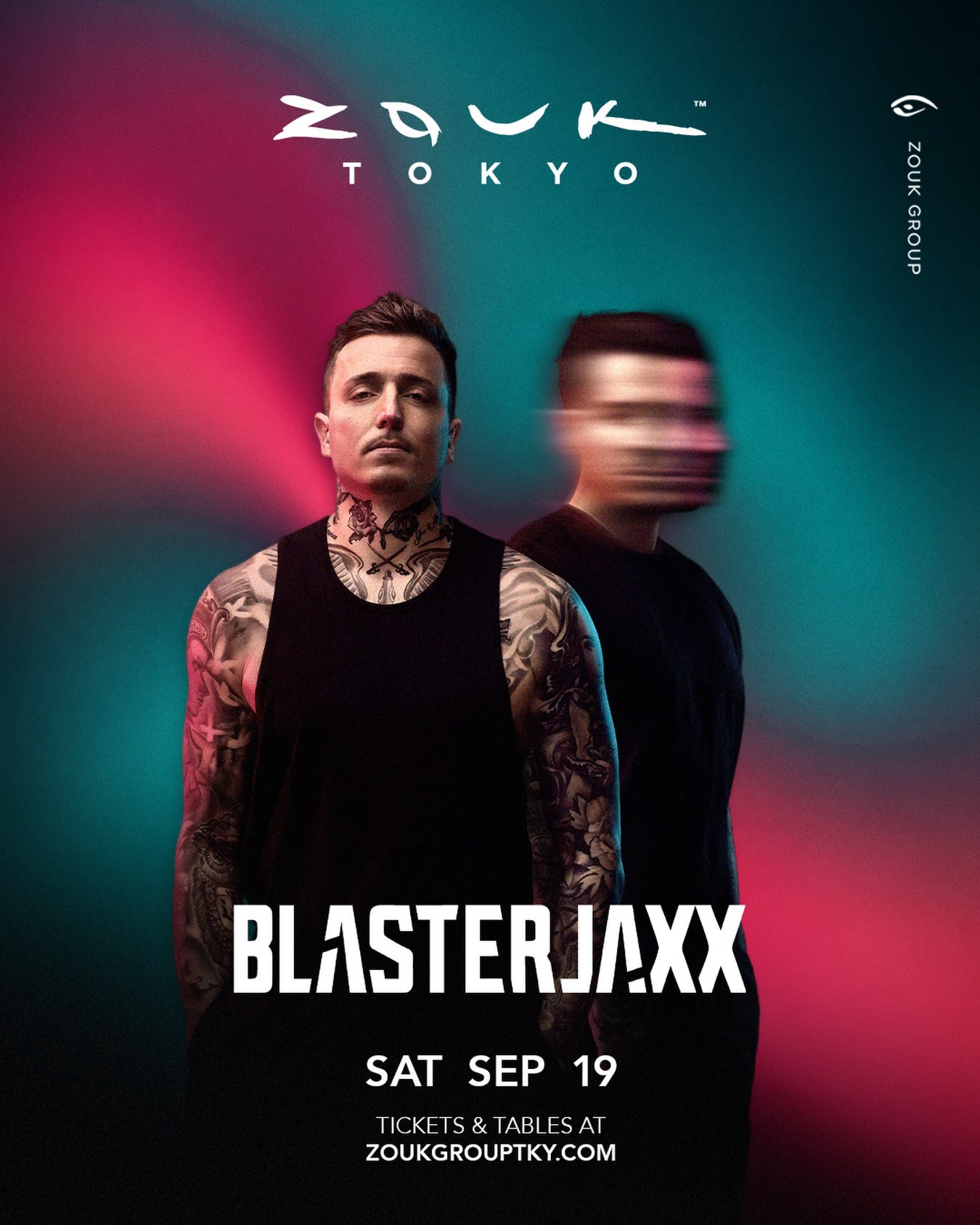 They are back! @blasterjaxx returns back to #zouktokyo on SAT SEP 19 for the fes