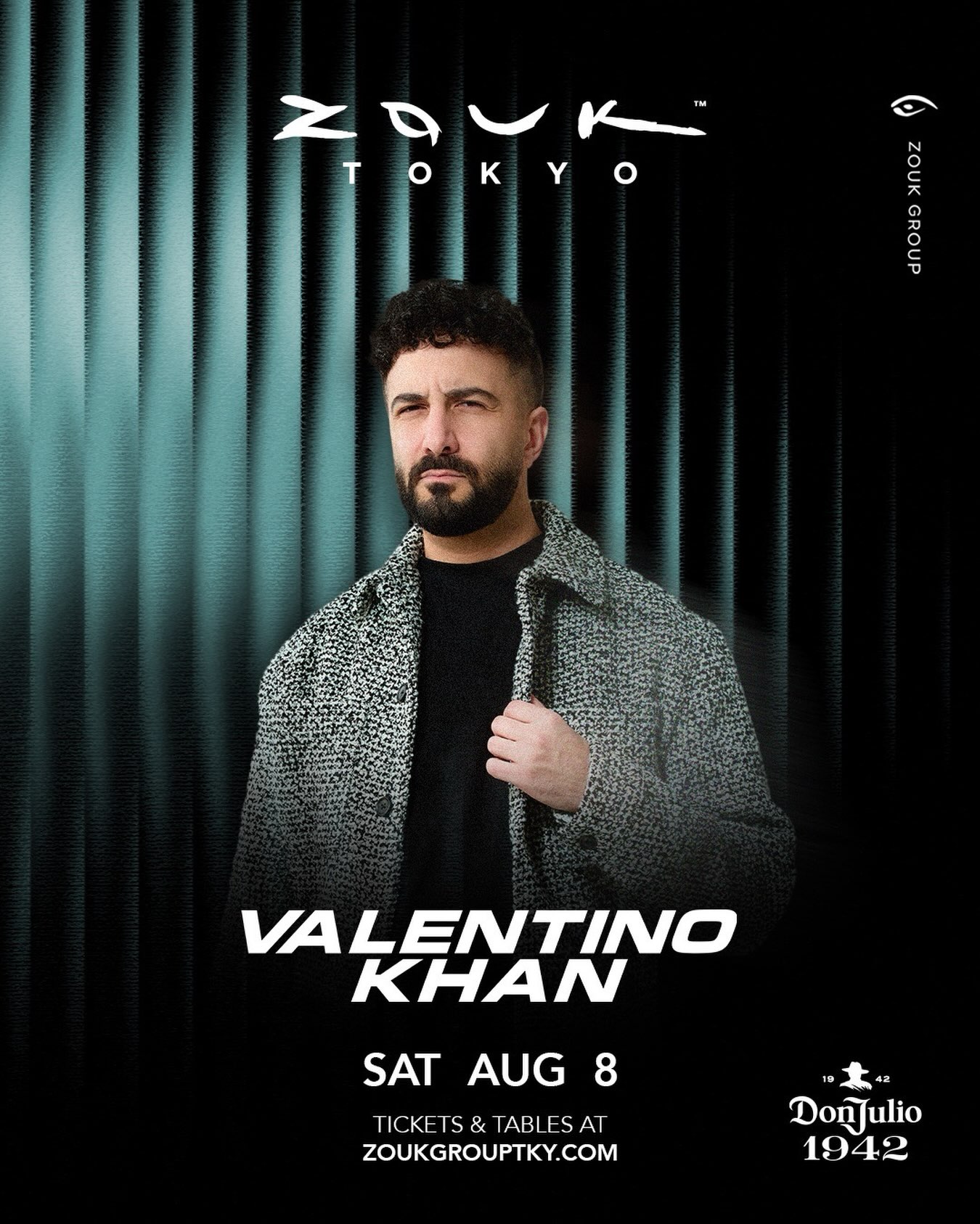 @valentinokhan is taking over the mothership on SAT AUG 8 at #zouktokyo 🔥🔥🔥
