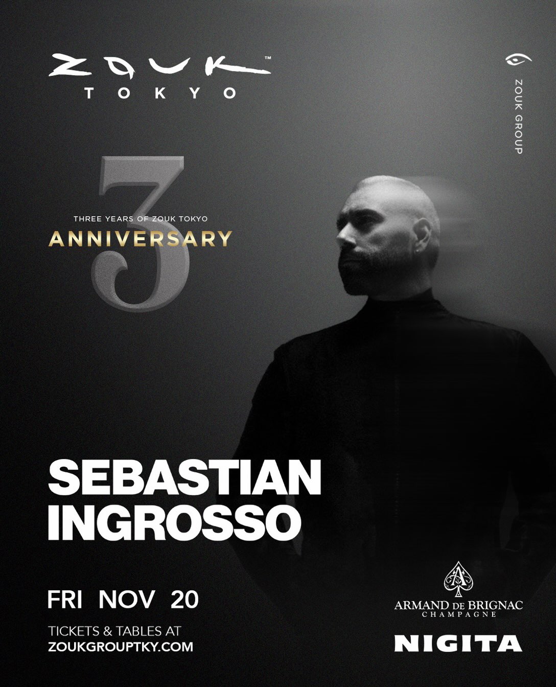 The LEGEND @sebastianingrosso is taking over #zouktokyo on FRI NOV 20 ー Don’t mi