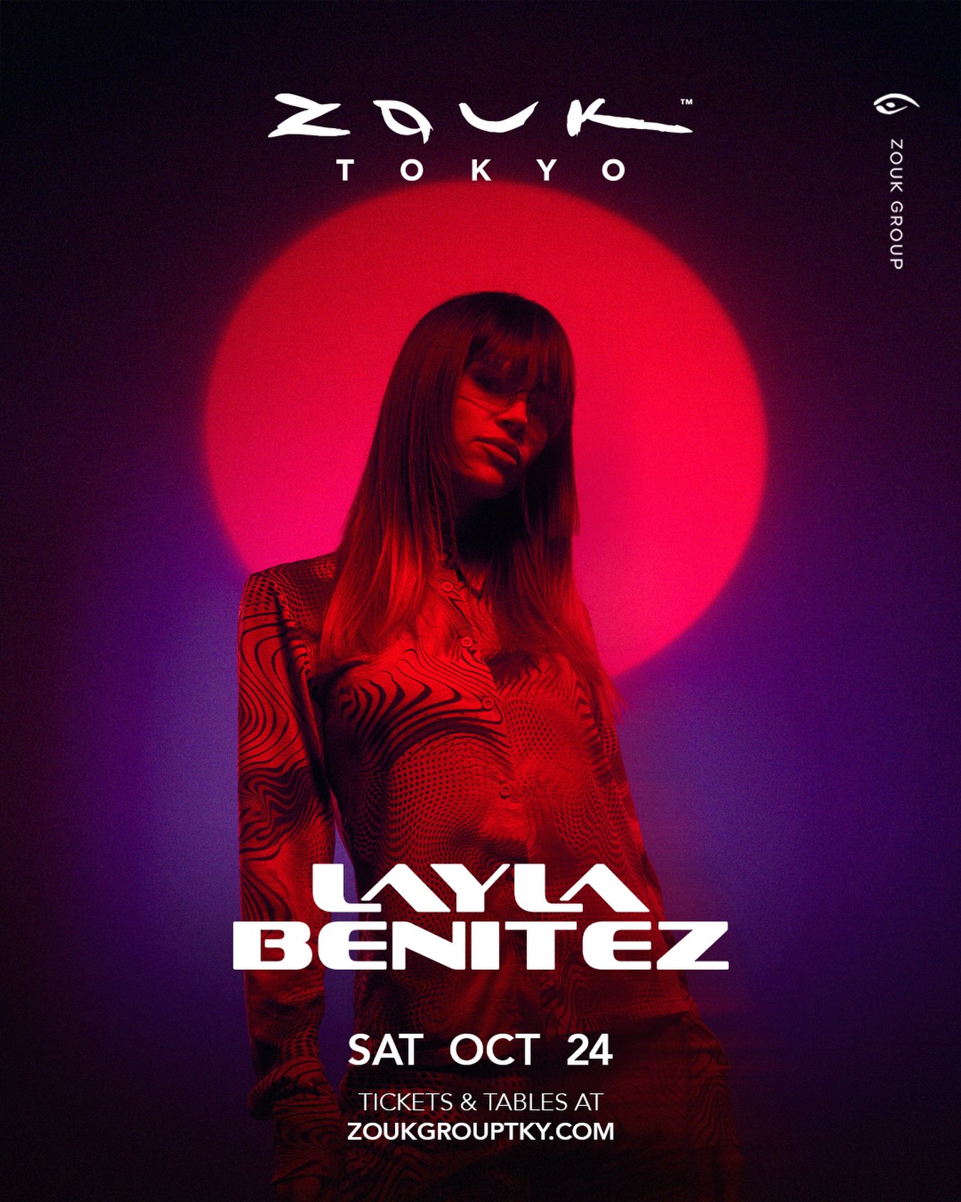 @laylabenitez is back under the mothership on SAT OCT 24 at #zouktokyo ー Don’t m