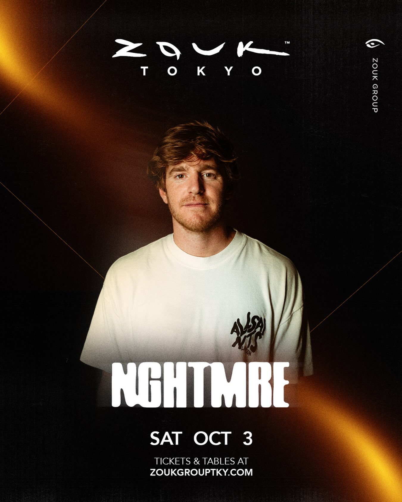 @nghtmre is making his first #zouktokyo debut on SAT OCT 3 ー Don’t miss out, Get