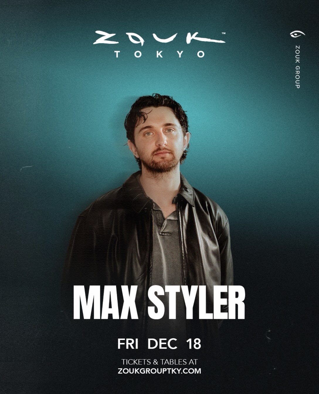 He is back! @maxstyler returns back to #zouktokyo on FRI DEC 18 ー Don’t miss out
