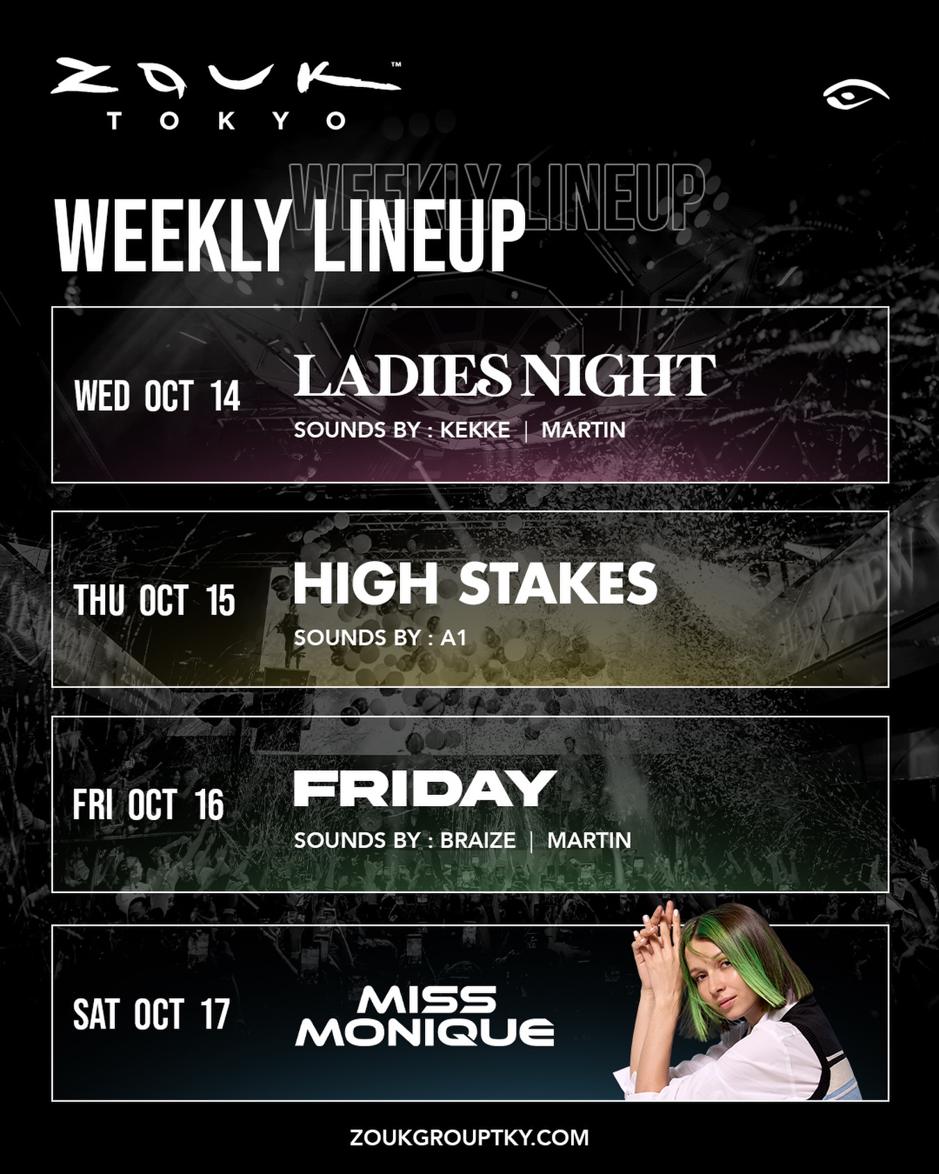 Another absolutely stacked lineup for Week 3 of October🔥
We welcome @djmissmoni